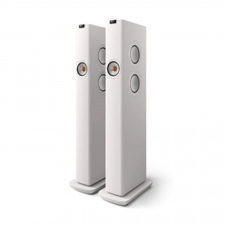 KEF LS60 Wireless 落地式無線音響系統 礦石白 